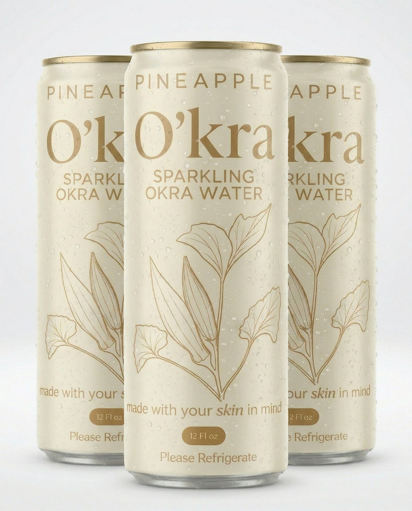 PRE- ORDER: O’kra – Sparkling Okra Water (Pineapple) | Hydration & Skin Health